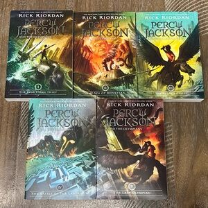Percy Jackson and the Olympians by Rick Riordan Lot of 5 Book Boxed Set Series